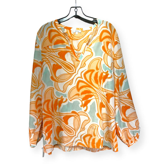 100% Silk Top Long Sleeve By Tyler Boe  Size: L