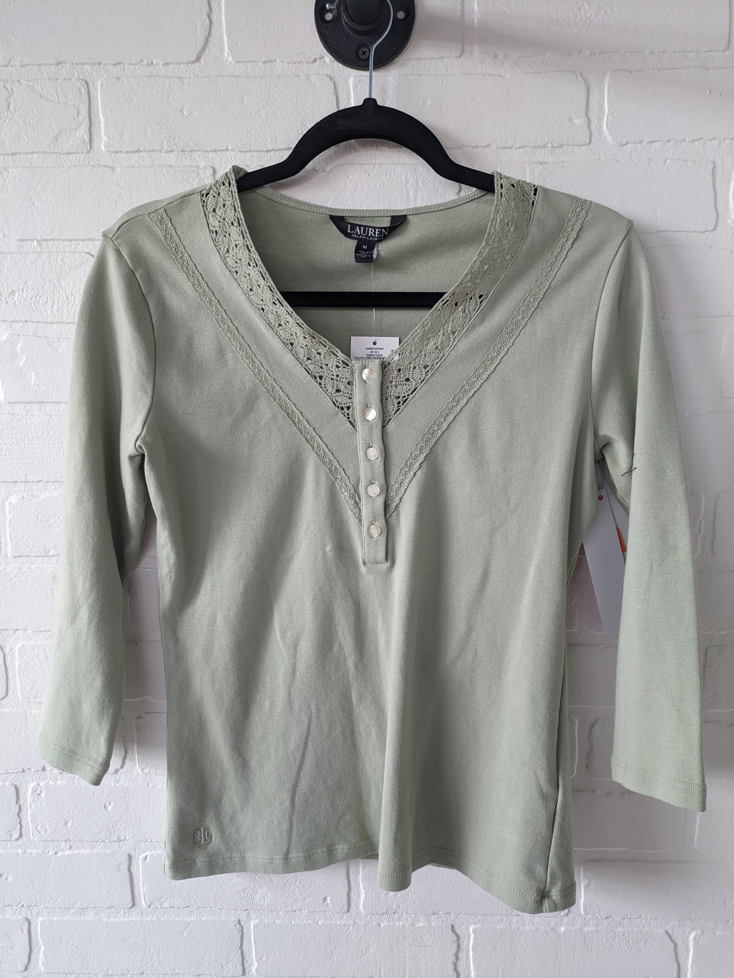 Top 3/4 Sleeve By Lauren By Ralph Lauren  Size: M