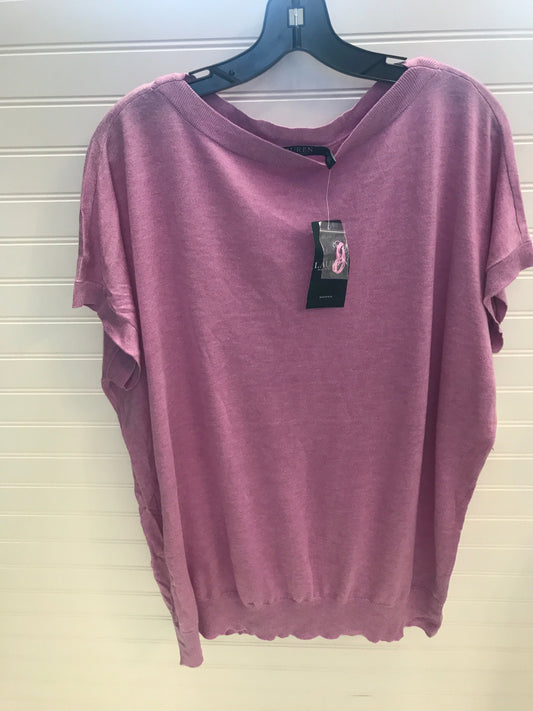 Top Short Sleeve Designer By Lauren By Ralph Lauren  Size: 2x