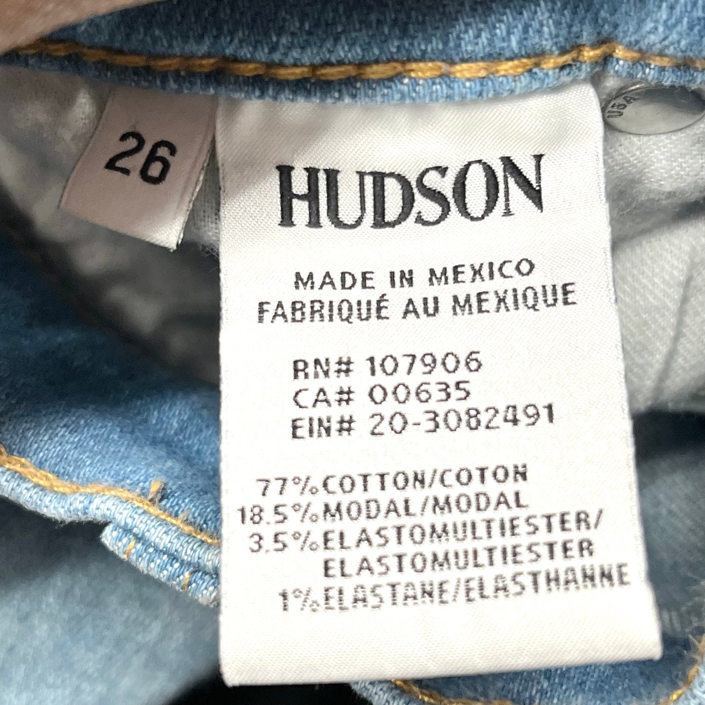 Jeans Skinny By Hudson  Size: 4