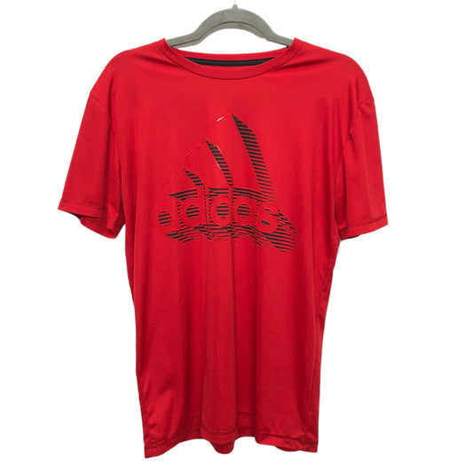 Athletic Top Short Sleeve By Adidas  Size: L