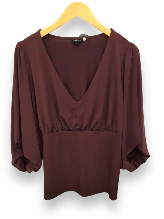 Top 3/4 Sleeve By Torrid  Size: 2x