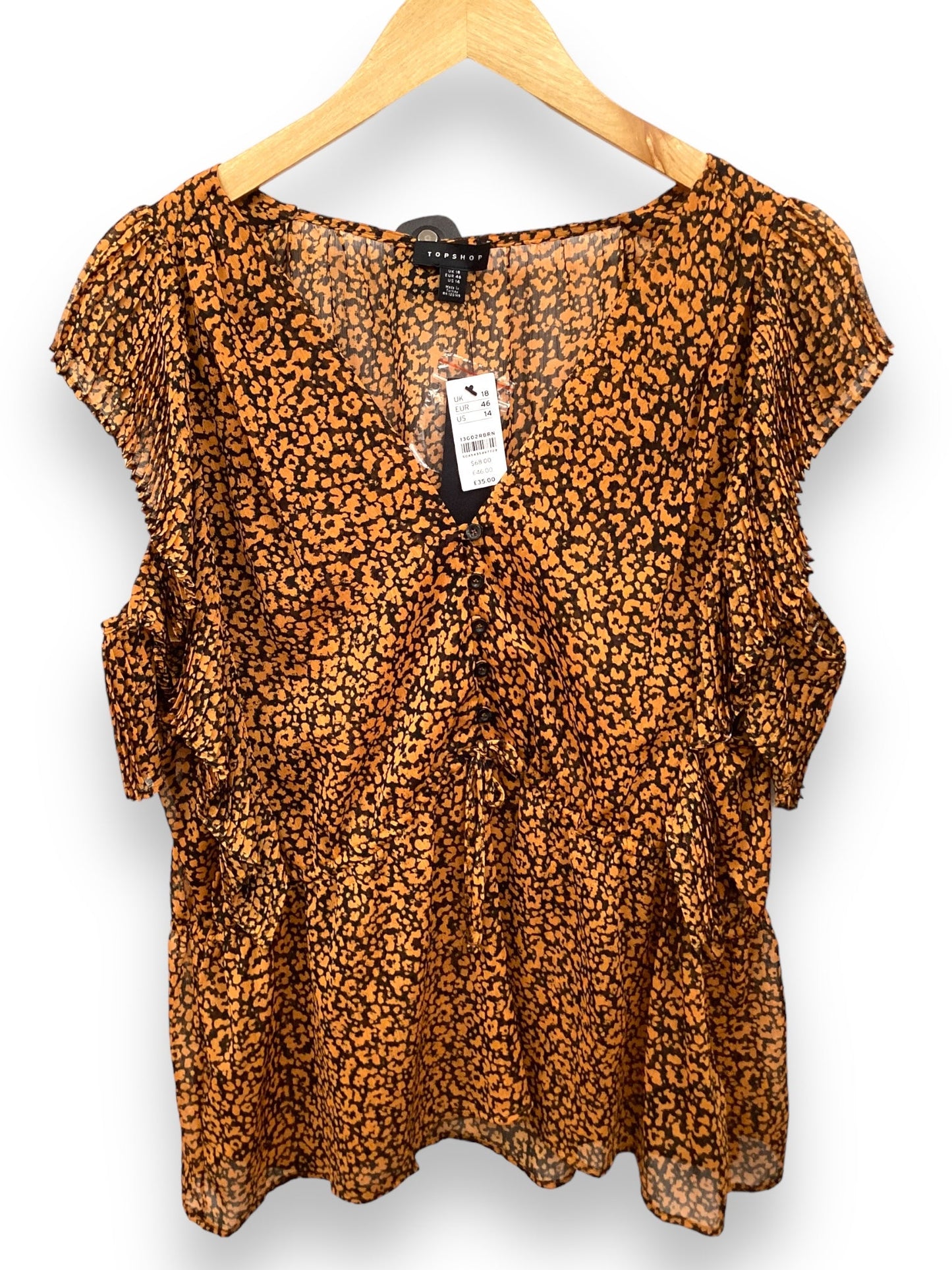 Top Short Sleeve By Top Shop  Size: L
